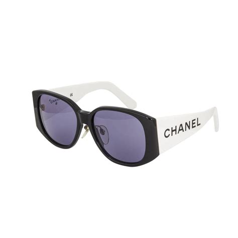 chanel black|chanel black and white sunglasses.